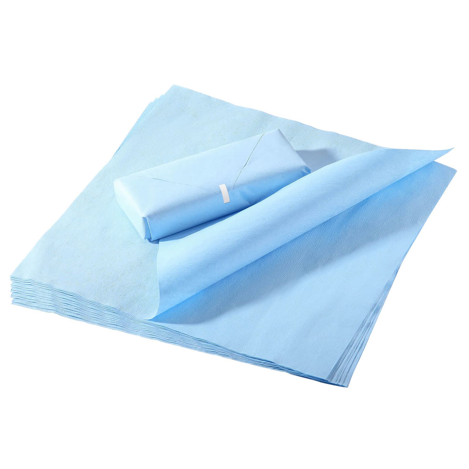 JMU Blue CSR Autoclave Sterilization Wraps, 15" x 15", Cellulose Crepe Paper, 1000/Case - JMU Blue CSR Autoclave Sterilization Wraps, 15" x 15", Celluloose Crepe Paper, 1000/Case - Image 1