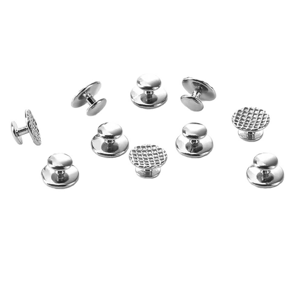 JMU Bondable Monoblock Lingual Buttons, Stainless Steel, Round, 10/Pk - JMU Bondable Monoblock Lingual Buttons, Stainless Steel, Round, 10/Pk - Image 1