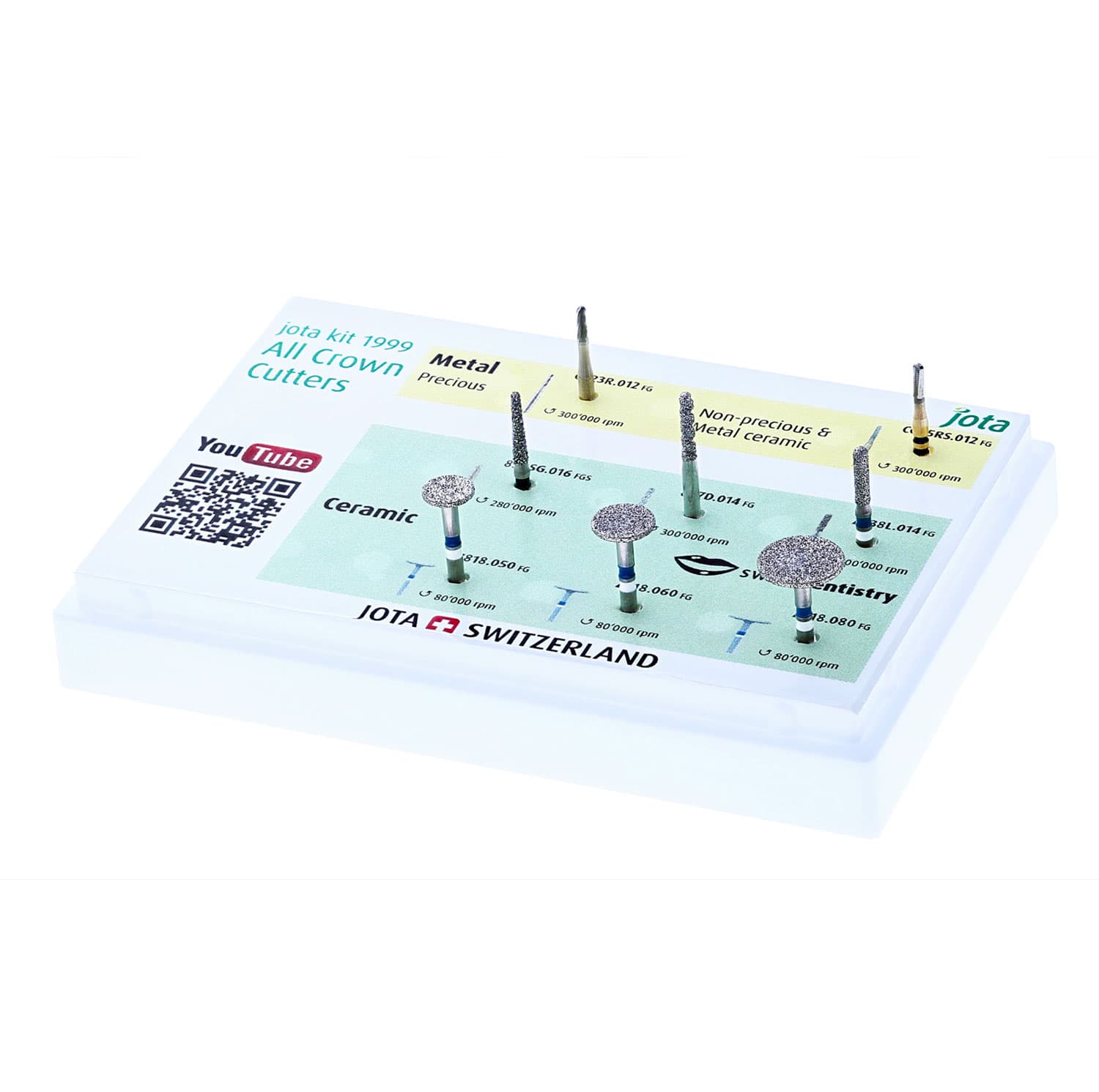 Jota Dentistry All Crown Cutters Kit, 8 Burs - Jota Dentistry All Crown Cutters Kit - Image 1