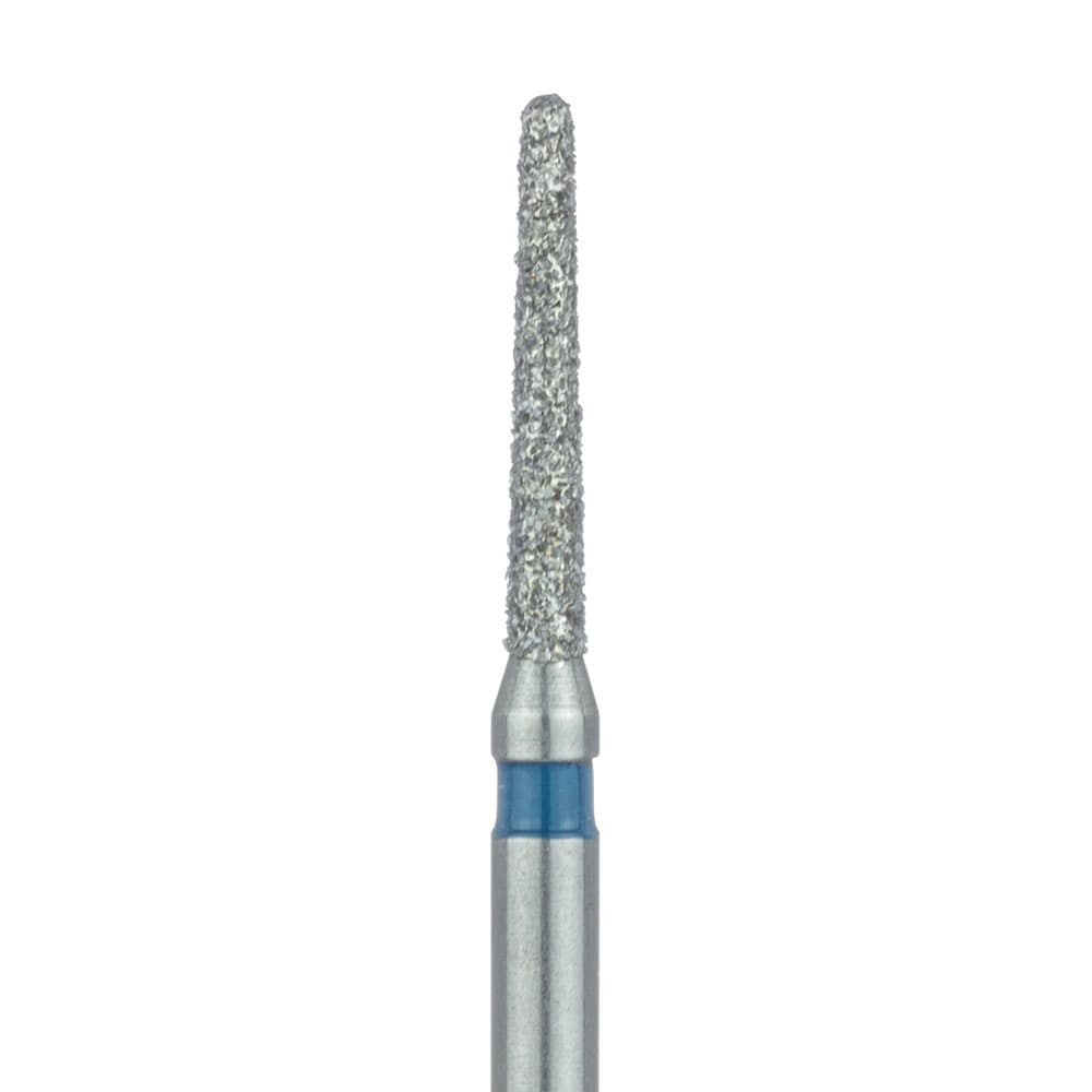 Jota Dentistry FG #850.012 Medium Grit Round End Taper Diamond Burs, 1.2mm Head, 8mm Working Length, Blue Ring, 5/Pk - Jota Dentistry FG #850.012 Medium Grit Round End Taper Diamond Burs, 5/Pk - Image 1