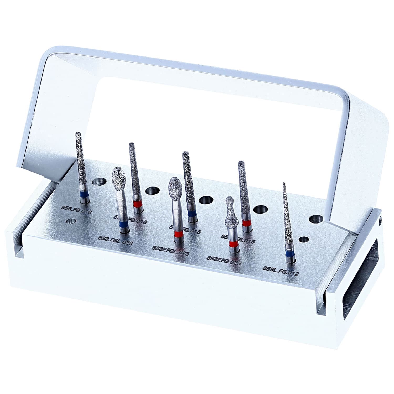 Jota No. 1424 Universal Preparation Diamond Bur Set, 8-Piece, Medium & Fine Grit, Prof. Dr. Bragger Kit - Jota Dentistry No. 1424 Universal Preparation, 8-Piece Diamond Burs Set. Includes - Image 1
