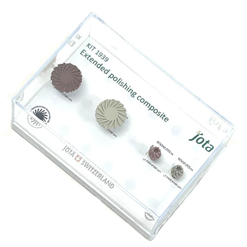 Jota Dentistry No. 1939 RA Shank 4-Piece Composite Polishing Set (9765F, 9765M, 9150, 9837) - Jota Dentistry No. 1939 RA Shank 4-Piece Composite Polishing Set. Includes - Image 1