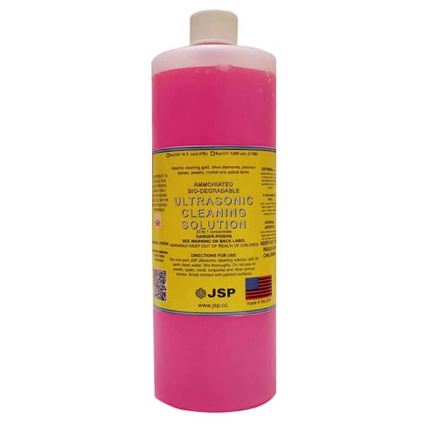 JSP Ultrasonic Cleaning Solution, Ammoniated, 16 oz. Bottle, 1:20 Concentration - JSP Ultrasonic Cleaning Solution, Ammoniated, 16 oz. Bottle. 1:20 - Image 1