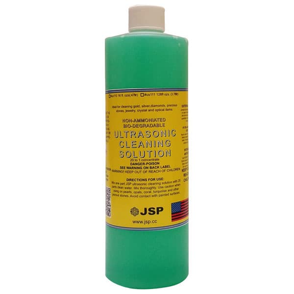 JSP Ultrasonic Cleaning Solution, Non-Ammoniated, 16 oz. Bottle, 1:20 Concentrate - JSP Ultrasonic Cleaning Solution, Non-Ammoniated, 16 oz. Bottle. 1:20 - Image 1