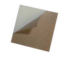 Keystone Adhesive Coated Pressure Sensitive Casting Wax Sheets, 28 Gauge, 4" x 4", 32/Box - Keystone #28 gauge, 4" x 4" sheet of casting wax with pressure-sensitive - Image 1