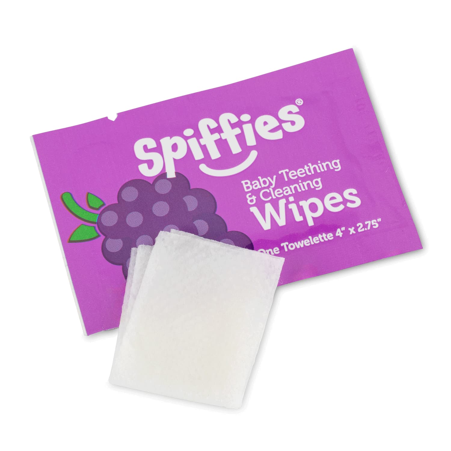 Spiffies Baby Tooth Wipes, Grape, Pre-Moistened with Xylitol, 3 Boxes of 24 Wipes (72 Total) - Spiffies Baby Tooth Wipes - Grape, pre-moistened with a natural formula - Image 1