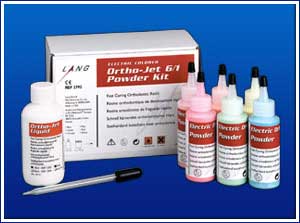 Lang Dental Electric Ortho-Jet Self-Curing Acrylic Resin, Red Powder Refill, 4 oz Bottle - Electric Ortho-Jet Self Curing Acrylic Resin for Fabrication of Orthodontic - Image 1