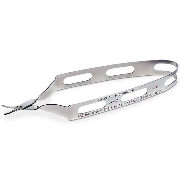 Laschal Retraction Cord Scissors, 4-3/4" Curved, Blunt/Blunt, Duck-Bill Shaped - Retraction Cord Scissors - Image 1