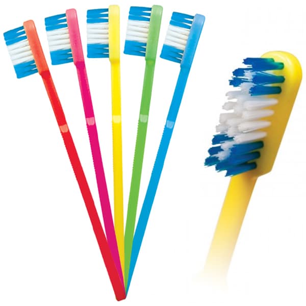 Maxill 330 Classic Child Sized Head Toothbrush, Super Soft, 29 Tufts, Cello Wrapped, Assorted Colors, 100/Box - Maxill 330 Classic Child Sized Head, Super Soft Toothbrush, 29 Tufts, Cello Wrapped, 100/Box, Single Box. - Image 1