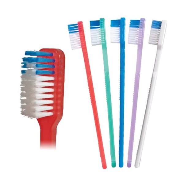 Maxill 440 Classic Regular Head Soft Toothbrush, 43 Tufts, Cello Wrapped, Assorted Colors, 100/Box - Maxill 440 Classic Regular Head Soft Toothbrush, 43 Tufts, Cello Wrapped, 100/Box, Single Box. - Image 1