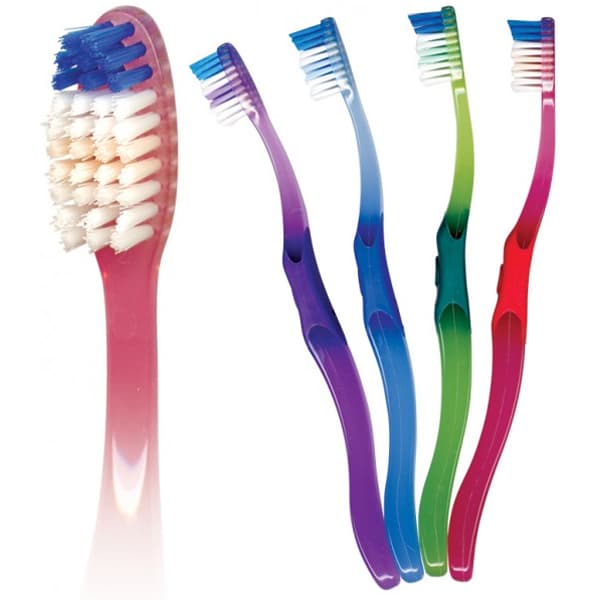 Maxill 630 Compact Head Super Soft Toothbrush, 34 Tufts, Assorted Colors, Cello Wrapped, 100/Box - Maxill 630 Compact Head Super Soft Toothbrush, 34 Tufts, Assorted Colors, Cello Wrapped, 100/Box, Single Box. - Image 1
