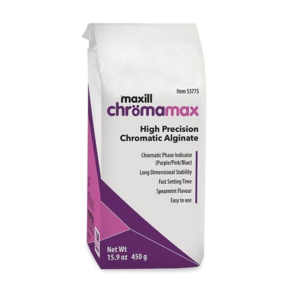 Maxill chromamax High Precision Chromatic Alginate Impression Material, 15.9 oz Bag, Spearmint Flavor - chromamax High Precision, Chromatic Alginate Impression Material, 15.9 oz Bag - Image 1