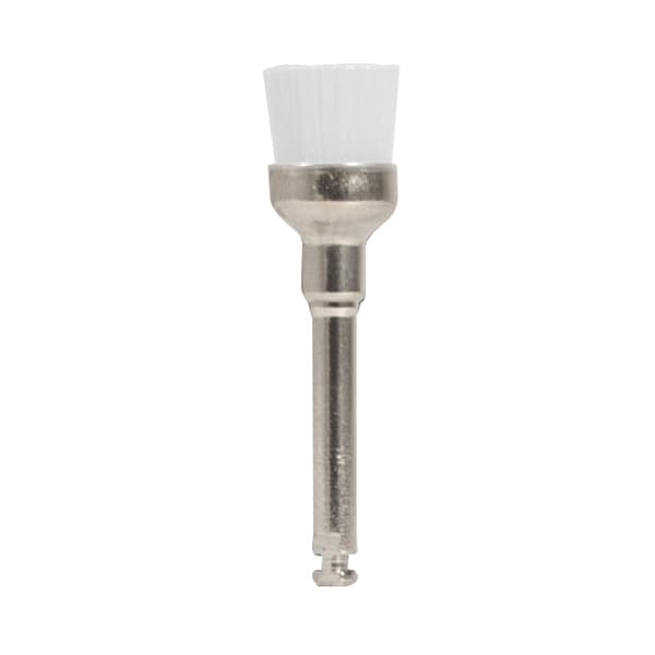 ipana Latch Type Mini Cup Prophy Brush, Regular White Nylon, Metal Shank, 15 mm Shank Length, 144/Box - ipana Latch Type Mini Cup Prophy Brush, Regular White Nylon, Metal shank, 144/Box - Image 1