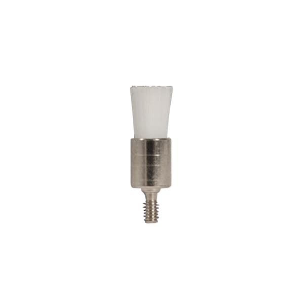 ipana Screw Type Flat Prophy Brush, Regular White Nylon, Metal Shank, 144/Box - ipana Screw Type Flat Prophy Brush, Regular White Nylon, Metal shank, 144/Box - Image 1