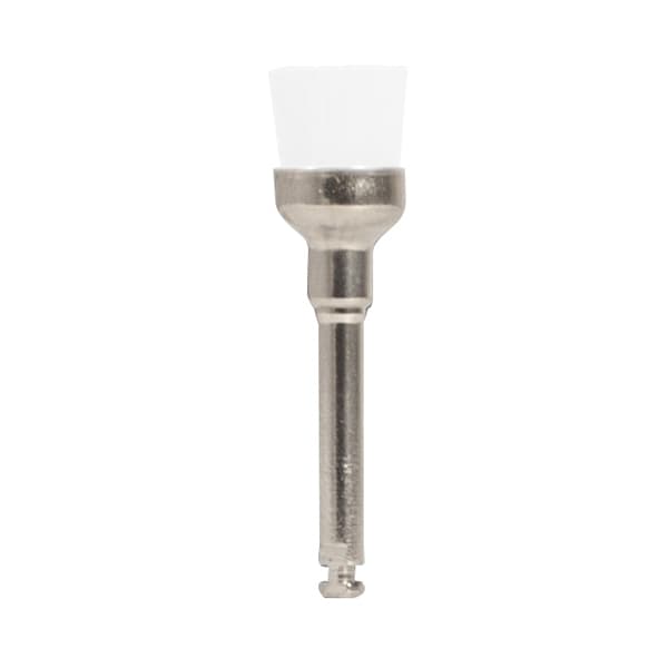 ipana Latch Type Mini Cup Prophy Brush, Soft Clear Nylon, Metal Shank, 15 mm, 144/Box - ipana Latch Type Mini Cup Prophy Brush, Soft Clear Nylon, Metal shank, 144/Box - Image 1