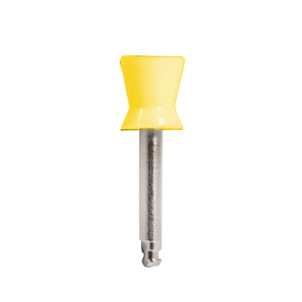 ipana Latch Type Prophy Cup, X-Soft Yellow Short Cups, Metal Shank, 144/Bx - ipana Latch Type Prophy Cup, X-Soft Yellow Short Cups, Metal Shank, 144/Bx - Image 1