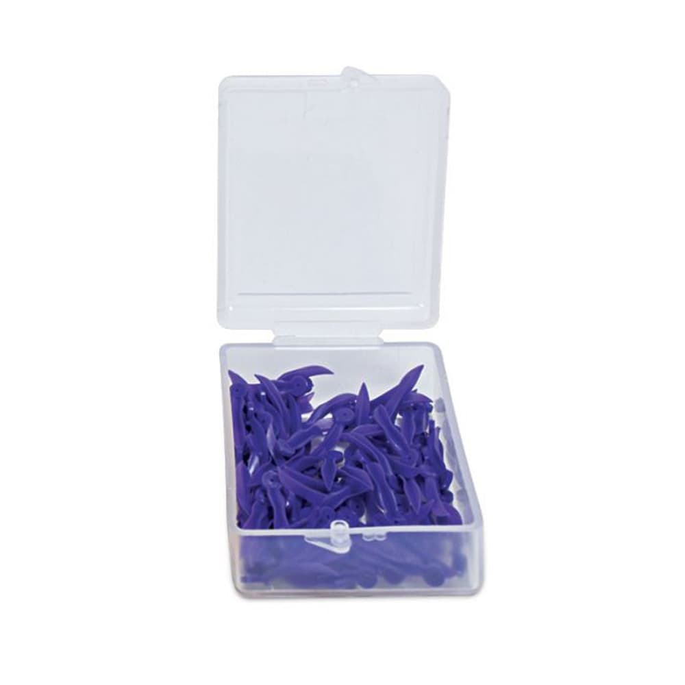 maxill Plastic Wedges with Hole, Large, Purple, 100/Box - maxill Plastic Wedges with Hole, Large, Purple, 100/Box - Image 1