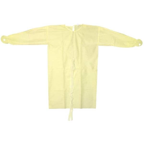 Maxill Aquist AAMI Level 2 Isolation Gowns, Elastic Cuff with Thumb Loop, Extra Large, Yellow, 50/Case - maxill aquist AAMI Level 2 Isolation Gowns, Elastic Cuff with Thumb Loop, Extra Large, Yellow, 50/Case. - Image 1