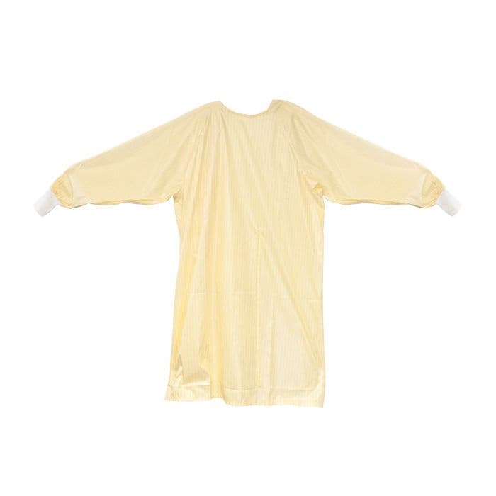Maxill Aquist AAMI Level 2 Washable Isolation Gowns, Yellow, Knit Cuffs, Universal Size, 6/Pk - maxill aquist AAMI Level 2 Washable Isolation Gowns Yellow, Knit Cuffs 6/Pk. - Image 1