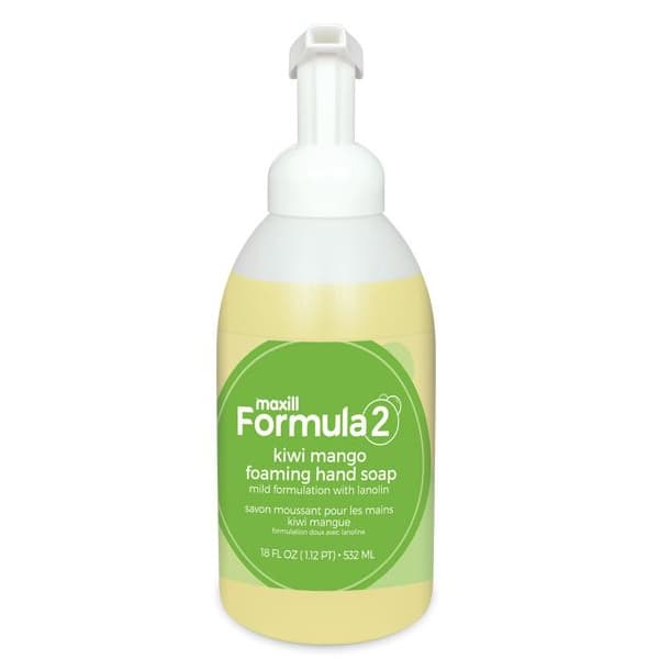 Maxill Formula 2 Foaming Hand Soap with Lanolin, Kiwi Mango Scent, 18 oz Pump Bottle - Maxill Formula 2 Foaming Hand Soap with Lanolin, Kiwi Mango Scent 18oz Pump Bottle - Image 1