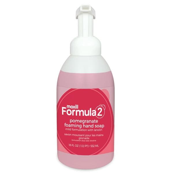 Maxill Formula 2 Foaming Hand Soap with Lanolin, Pomegranate Scent, 18 oz Pump Bottle - Maxill Formula 2 Foaming Hand Soap with Lanolin, Pomegranate Scent 18oz Pump Bottle - Image 1
