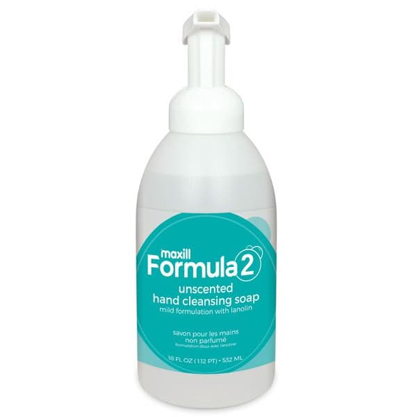 Maxill Formula 2 Foaming Hand Soap with Lanolin, Unscented and Color Free, 18 oz Pump Bottle - Maxill Formula 2 Foaming Hand Soap with Lanolin, Unscented and Color Free 18oz Pump Bottle - Image 1