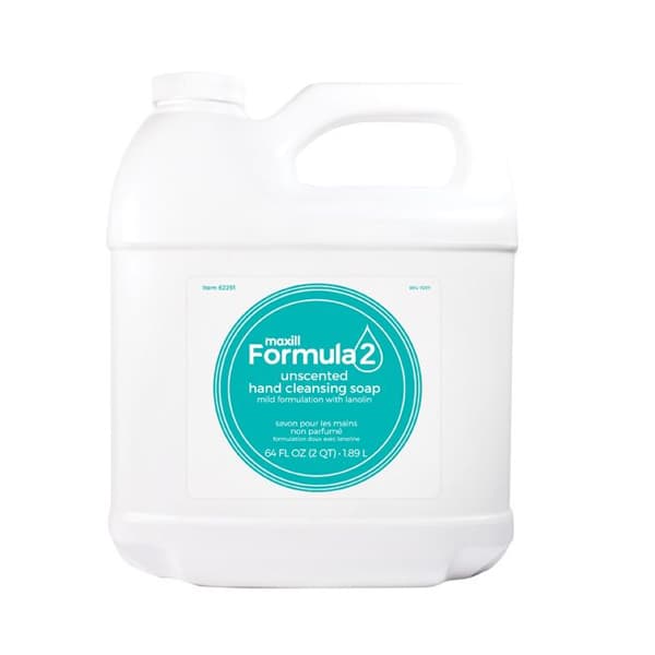 Maxill Formula 2 Cleansing Hand Soap with Lanolin, Unscented and Color Free, 2 Qt (64 oz) Jug - Maxill Formula 2 Cleansing Hand Soap with Lanolin, Unscented and Color Free 2Qt (64oz) Jug - Image 1