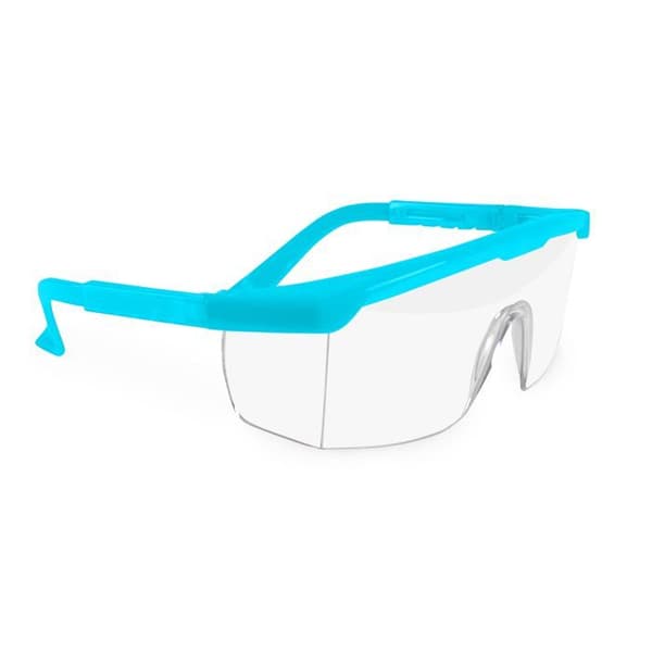 Maxill 275 Series Adult Safety Glasses, Blue Frame, Clear Lenses, Adjustable Arms, 1/Pk - maxill Frames Adult Safety Glasses 275 Series: Blue with Clear Lenses, Adjustable 1/Pk - Image 1