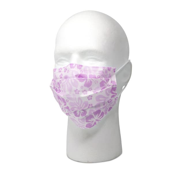 Maxill Plus ASTM Level 3 Earloop Procedural Mask, Pink Floral, 50/Box - maxill Plus ASTM Level 3 Earloop Procedural Mask, Pink Floral, 50/Box. - Image 1