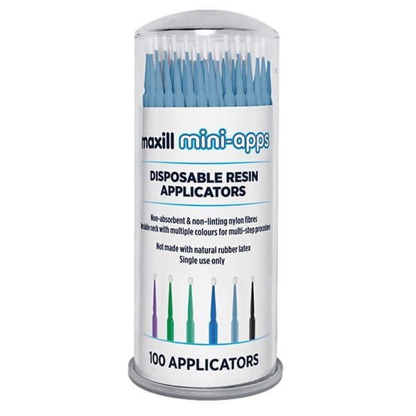 Maxill mini-apps Disposable Resin Applicators, Regular, Light Blue, 100/Tube - mini-apps Disposable Resin Applicators, Regular, Light Blue, 100/Tube. - Image 1