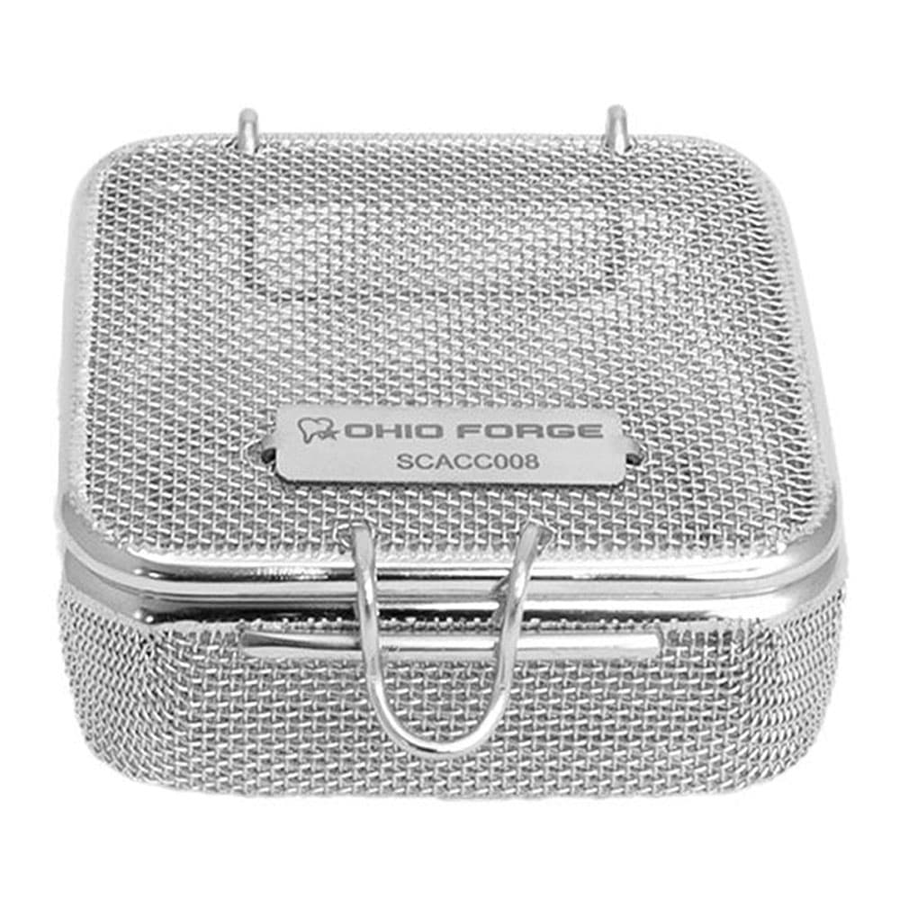 Ohio Forge Mesh Basket with Hinged Lid Snap Closure, 2.75" x 2.75" x 1.18" (70 mm x 70 mm x 30 mm), 1/Pk - Ohio Forge Mesh Basket with Hinged Lid Snap Closure, 2.75" x 2.75" x 1.18", 1/Pk - Image 1