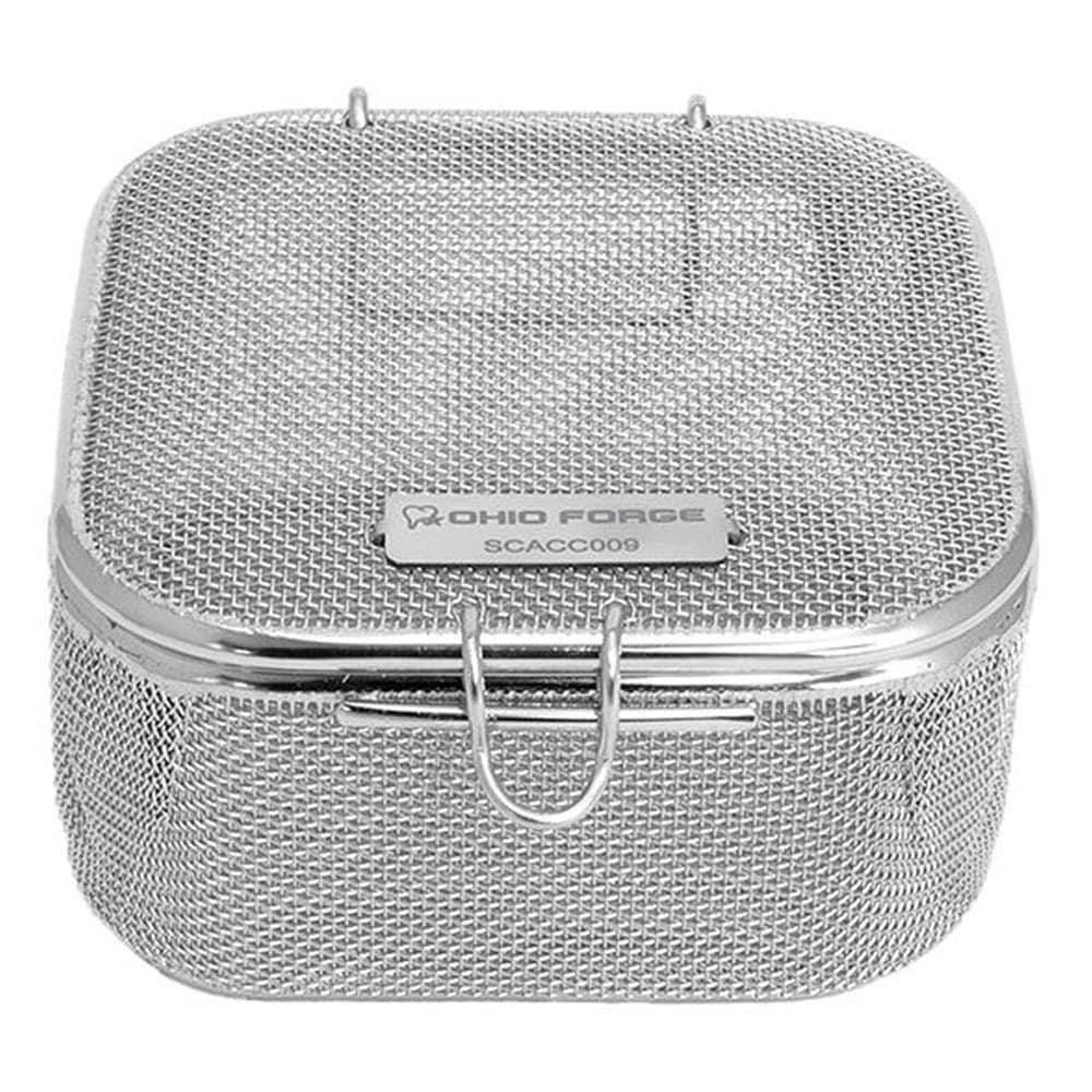 Ohio Forge Mesh Basket with Hinged Lid Snap Closure, 3.54" x 3.54" x 1.96" (90 mm x 90 mm x 50 mm), 1/Pk - Ohio Forge Mesh Basket with Hinged Lid Snap Closure, 3.54" x 3.54" x 1.96", 1/Pk - Image 1