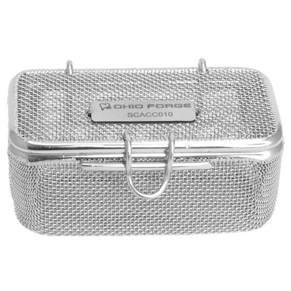 Ohio Forge Mesh Basket with Hinged Lid Snap Closure, 3.54" x 1.57" x 1.57" (80 mm x 40 mm x 40 mm), 1/Pk - Ohio Forge Mesh Basket with Hinged Lid Snap Closure, 3.54" x 1.57" x 1.57", 1/Pk - Image 1
