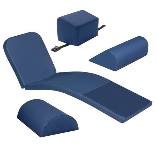 MediPosture Classic Dental Chair Overlay System, Navy, Single System (4-Piece Set) - MediPosture Classic Dental Chair Overlay System, Navy, Single System. Includes: - Image 1