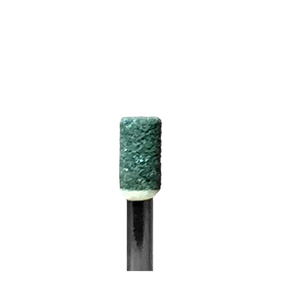 BesQual RA Shank #CY1 Green Grinding Mounted Stone, Cylinder (Taper), 12/Pk, RG-CY1 - BesQual RA Shank, #CY1 Green Grinding Mounted Stone, Cylinder (Taper), 12/Pk - Image 1
