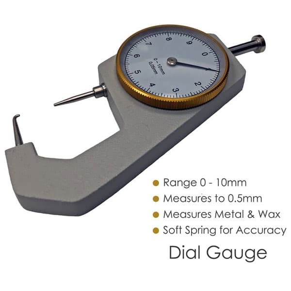 BesQual Dial Caliper, 0-10 cm, Soft Spring, Metal and Wax Measurement - BesQual Dial Caliper. Measures both Metal and Wax. Equipped with soft spring - Image 1