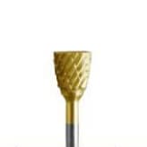 BesQual 71G Small Inverted Cone Titanium Nitride Coated Carbide Bur, HP Shank 2.35mm, 1/Pk - BesQual 71G Small Inverted Cone Titanium Nitrite Coated Carbide Bur 1/Pk. HP - Image 1