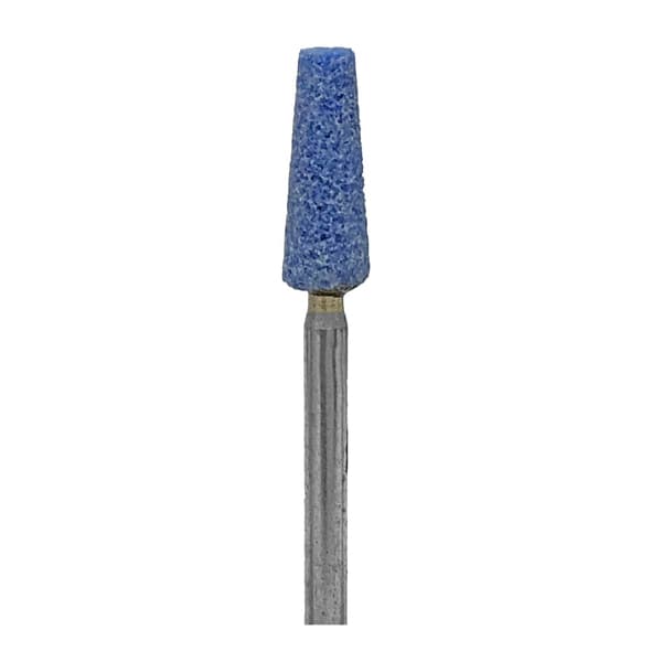BesQual Blue HP Mounted Grinding Stone B030 - Taper, Aluminum Oxide, 100/Pk - BesQual Blue HP Mounted Grinding Stone B030 - Taper 100/Pk - Image 1