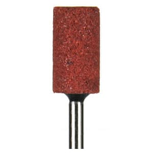 BesQual Coral/Red HP Mounted Grinding Stone C059, Barrel Shape, Coarse Grit, 100/Pk - BesQual Coral/Red HP Mounted Grinding Stone C059 - Barrel 100/Pk. Coarse. Great - Image 1