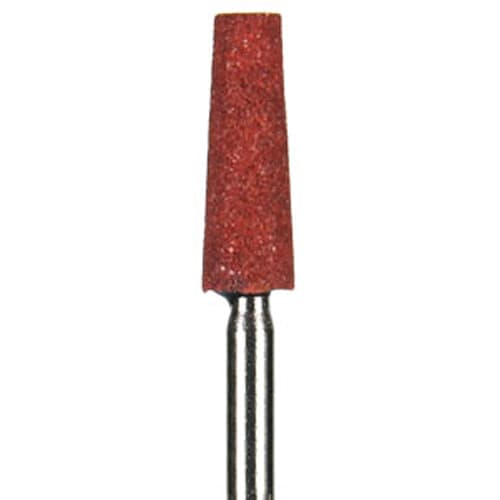 BesQual Coral/Red HP Mounted Grinding Stone C020 - Taper, Coarse, 100/Pk - BesQual Coral/Red HP Mounted Grinding Stone C020 - Taper 100/Pk. Coarse. Great - Image 1