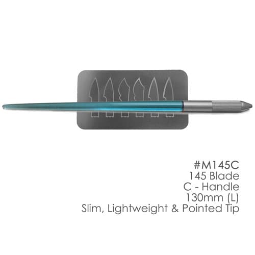 BesQual Porcelain Instrument Blade Set (6) #M145 with C-Handle 130mm, Slim - BesQual Porcelain Instrument Blade Set (6) #M145 with C - Handle 130mm, Slim - Image 1