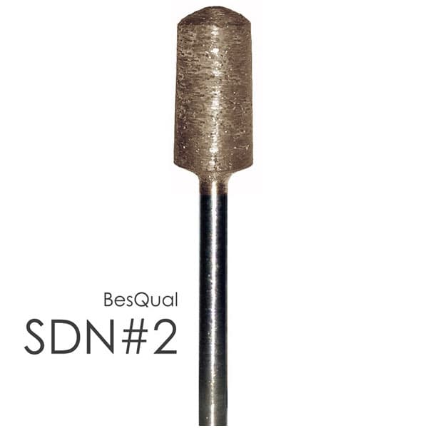 BesQual Sintered Diamond Bur, SDN #2, HP Shank 2.35mm, for All Metals - BesQual Sintered Diamond Burs - SDN #2. HP Shank 2.35mm. Use for all metals - Image 1