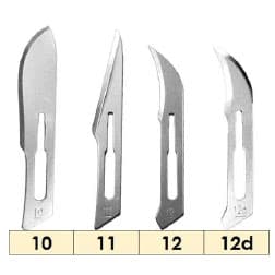 BesQual #12 Stainless Steel Surgical Scalpel Blade, Sterile, Single-Use, 100/Pk - BesQual #12 Stainless Steel Surgical Scalpel Blade, 100/Pk. Sterile, single-use - Image 1