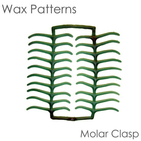 BesQual Wax Patterns - Molar Clasp, Green, Box of 10 Sheets / 200 Pieces - BesQual Wax Patterns - Molar Clasp, Green. Box of 10 Sheets / 200 pieces - Image 1