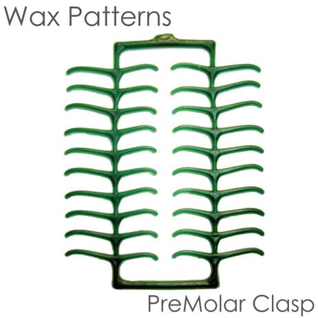 BesQual Wax Patterns - Premolar Clasp, Green, Box of 10 Sheets / 200 Pieces - BesQual Wax Patterns - Premolar Clasp, Green. Box of 10 Sheets / 200 pieces - Image 1