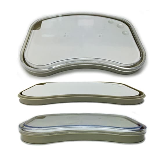 BesQual Wet Porcelain Mixing Tray, 9 x 6 x 0.55 inches, with Clear Plastic Cover - BesQual Wet Porcelain Mixing Tray. Palette Size: 9 x 6 x 0.55 inches. Has - Image 1