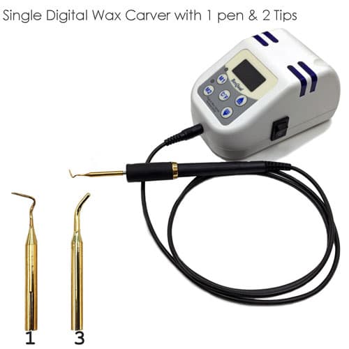 BesQual-E420 Digital Single Wax Carver with 1 Pen and 2 Tips (#1 & #3), Silicone Grip - BesQual-E420 Digital Single Wax Carver with 1 Pen and 2 Tips (#1 & #3). Silicon - Image 1