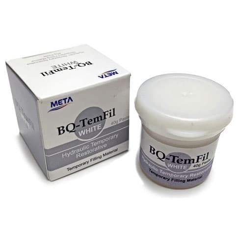 BQ-TemFil Temporary Filling Material, White Paste, 40 g Jar, Hydraulic - BQ-TemFil Temporary Filing Material - WHITE Paste, 40 Gm. Jar. Hydraulic - Image 1