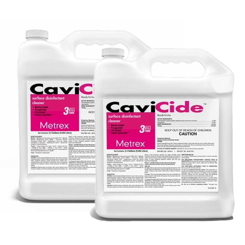 CaviCide Surface Disinfectant, Ready-to-Use, 2.5 Gallon Bottles, Case of 2 - CaviCide Surface Disinfectant Case of 2 x 2.5 Gallon. - Image 1