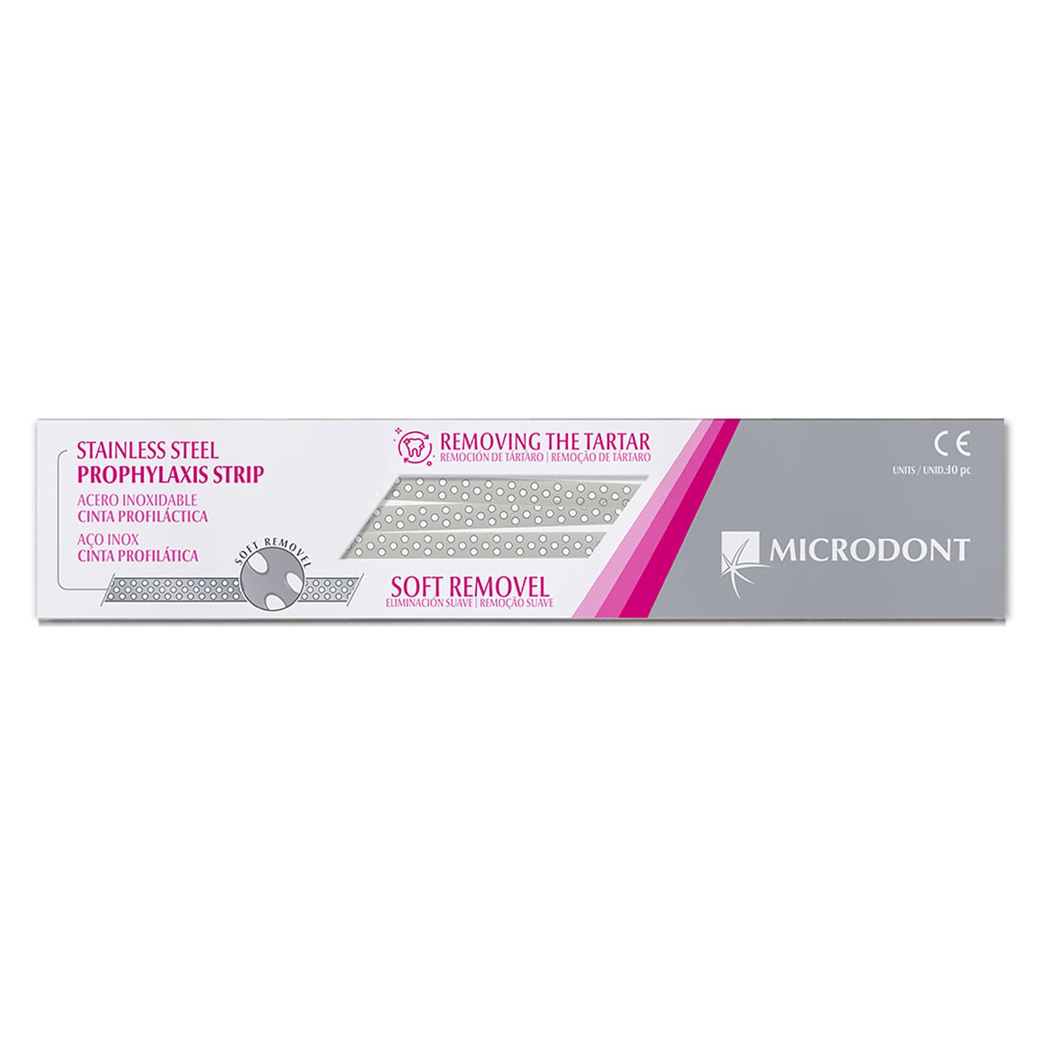 Microdont Stainless Steel Prophylactic Strip, 4.0 mm, 10/Pk - Microdont Stainless Steel Prophylactic Strip, 4.0 mm, 10/Pk - Image 1